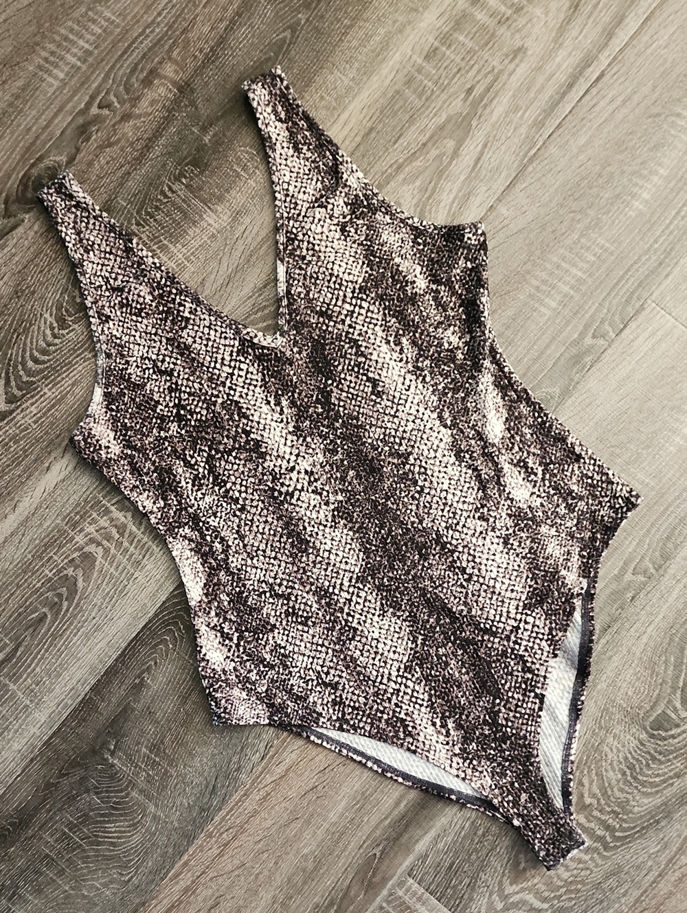 Abound Snakeskin Sleeveless Bodysuit